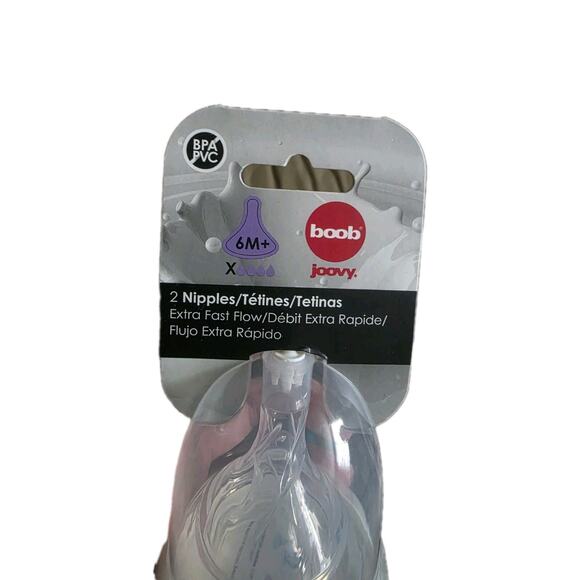 Joovy Boob X-Cut Nipples 6M+ Xtra Fast Flow (2 Nipples per Pack) - Picture 2 of 3